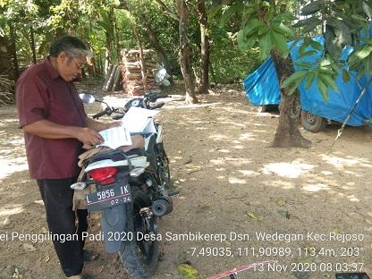 Supervision of The 2020 Rice Milling Survey in Sambikerep Village, Rejoso