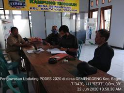 Supervision of Updating PODES 2020 in Gemenggeng Village, Bagor