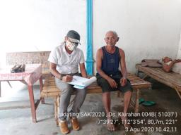 Updating Sakernas August 2020 in the Village of Klurahan, Ngronggot