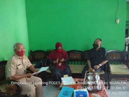 Supervision of Updating PODES 2020 in Kelurahan Ringinom, Nganjuk