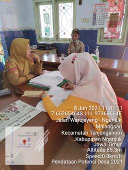 Monitoring of 2021 Village PODES Data Collection in Malangsari Village, Tanjunganom