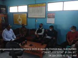 Supervision of Updating PODES 2020 in Blitaran Village, Sukomoro