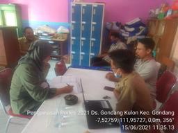 Monitoring of 2021 Village PODES Data Collection in Gondangkulon Village, Gondang