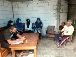 Supervision of the 2021 SITASI Enumeration in Gampeng Village, Ngluyu by TF Bps Jawa Timur Province