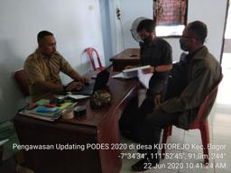 Supervision of Updating PODES 2020 in Kutorejo Village, Bagor