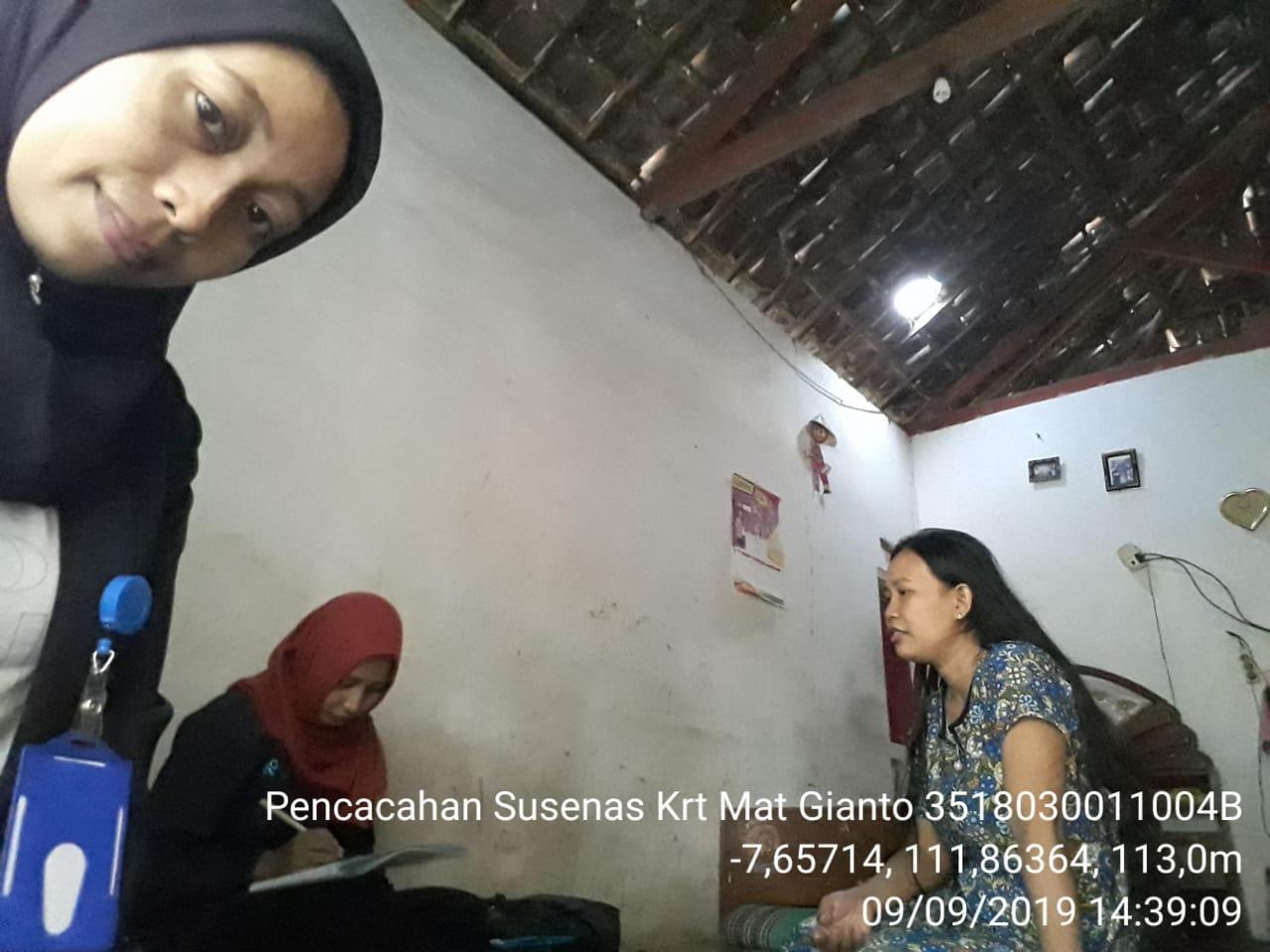 Pengawasan Susenas September 2019 di Desa Kacangan, Berbek