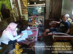 Supervision of the September 2021 Susenas Enumeration in Selorejo Village, Bagor