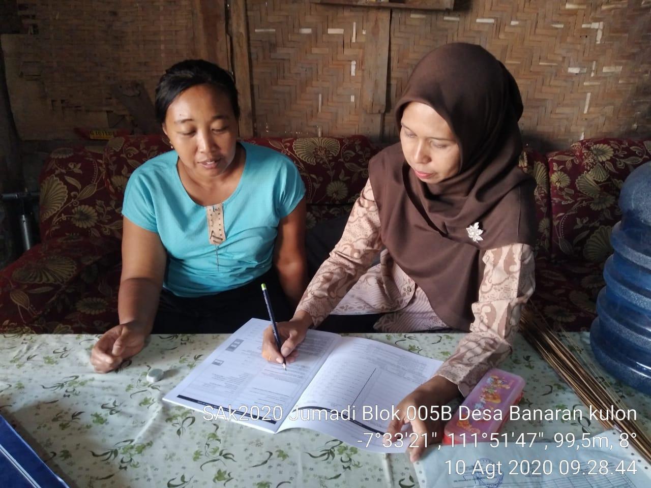 August 2020 Sakernas census in Banaran Kulon Village, Bagor