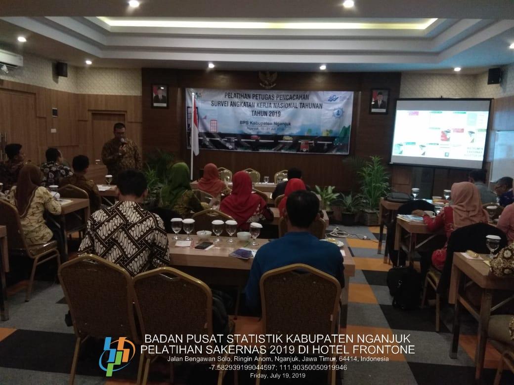 Pelatihan Sakernas Agustus 2019 Gelombang II di Front One Ratu Hotel, Nganjuk 