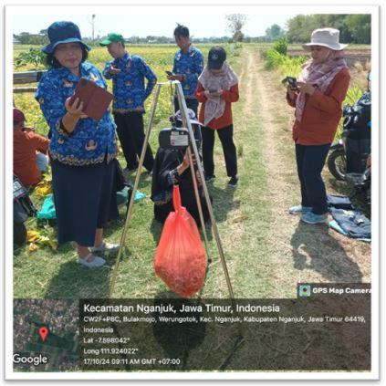 Ubinan Kedelai Bersama Dinas Pertanian Kabupaten Nganjuk