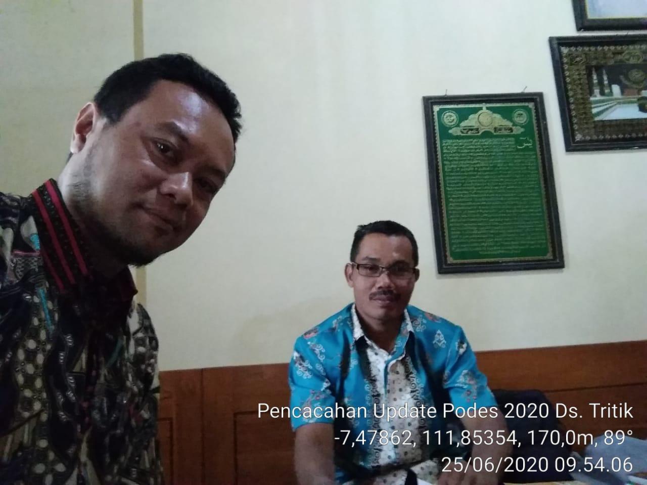 Updating PODES 2020 di Desa Tritik, Rejoso