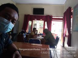 Pengawasan Pendataan PODES Desa 2021 di Desa Pandean, Gondang