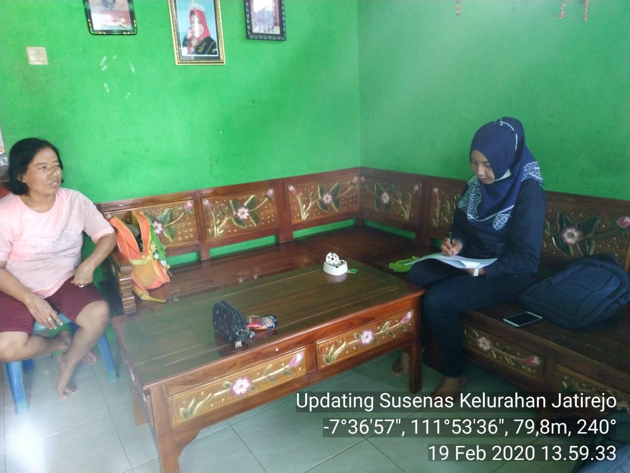 Updating Susenas March 2020 in Jatirejo Village, Nganjuk