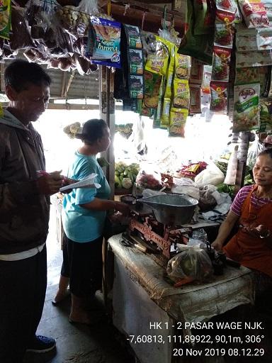 Consumer Price Survey (HK 1.2) at Wage Market, Nganjuk