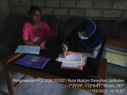 Supervision of the Susenas Enumeration March 2021 in Dawuhan Village, Jatikalen