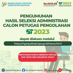 Pengumuman Hasil Seleksi Administrasi Petugas Pengolahan ST2023