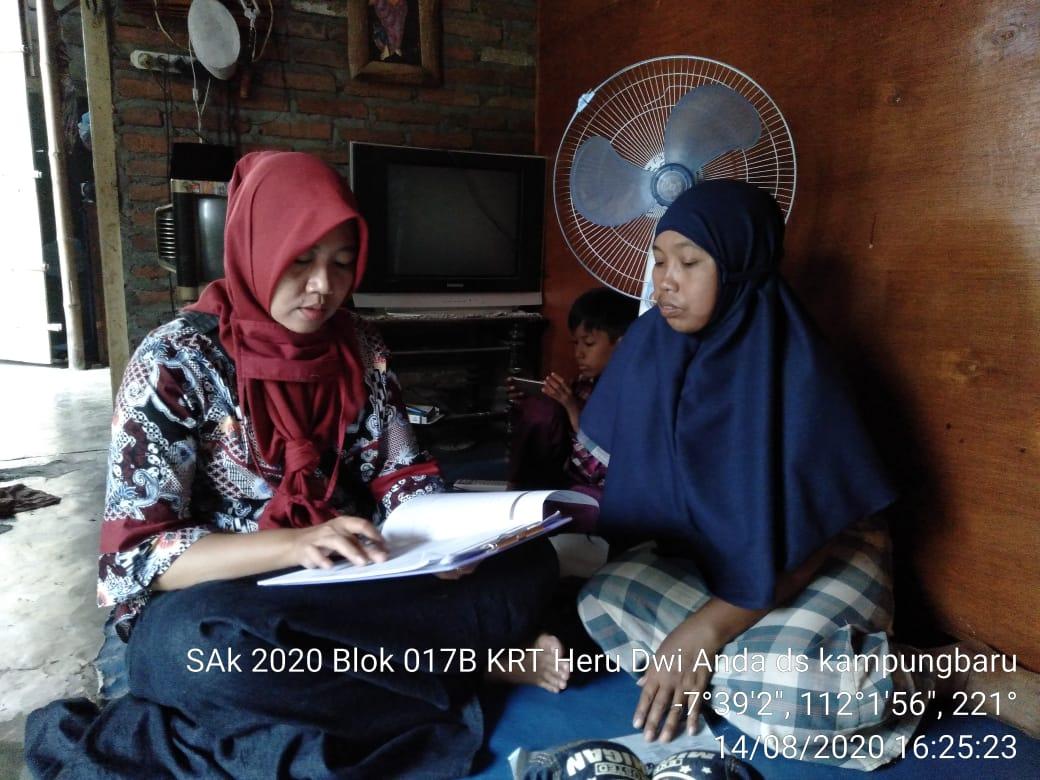 August 2020 Sakernas census in Kampungbaru Village, Tanjunganom