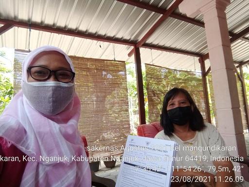 Pencacahan Sakernas Agustus 2021 di kelurahan Mangundikaran, Nganjuk