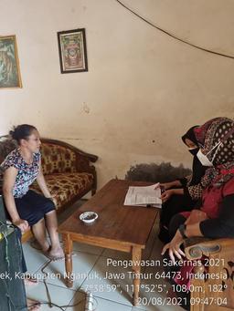 Supervision of the August 2021 Sakernas Enumeration in Berbek Village, Berbek