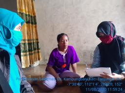 Supervision of the August 2020 Sakernas Enumeration in Tanjungbaru Village, Tanjunganom