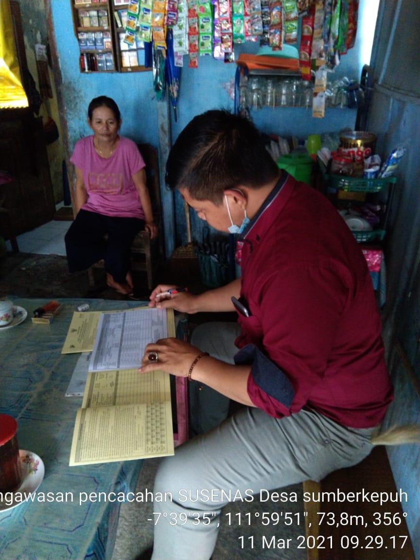 Supervision of the Susenas Enumeration March 2021 in Sumberksatria Village, Tanjunganom