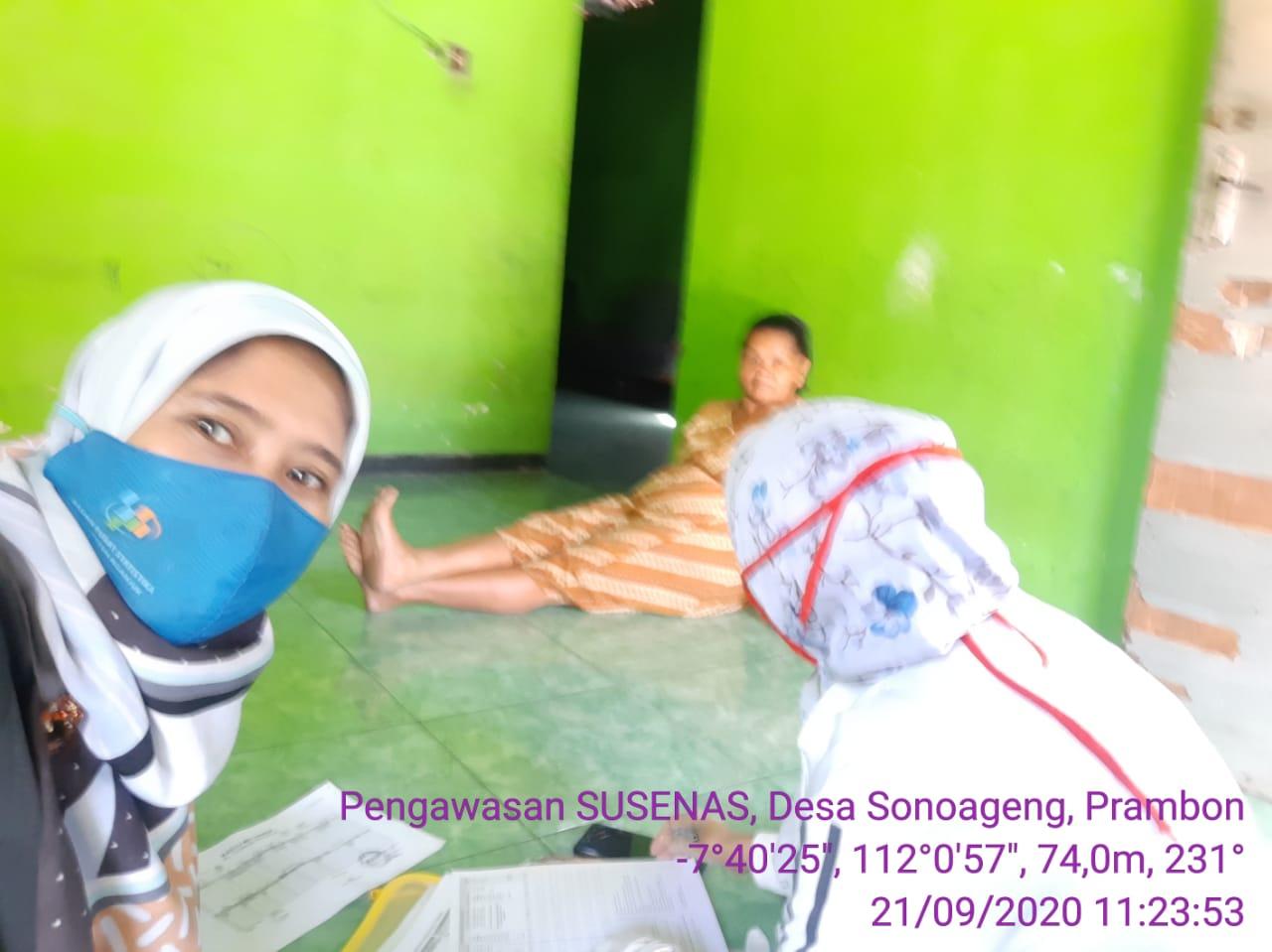 Supervision of the Enumeration of Susenas Households September 2020 in Sonoageng Village, Prambon