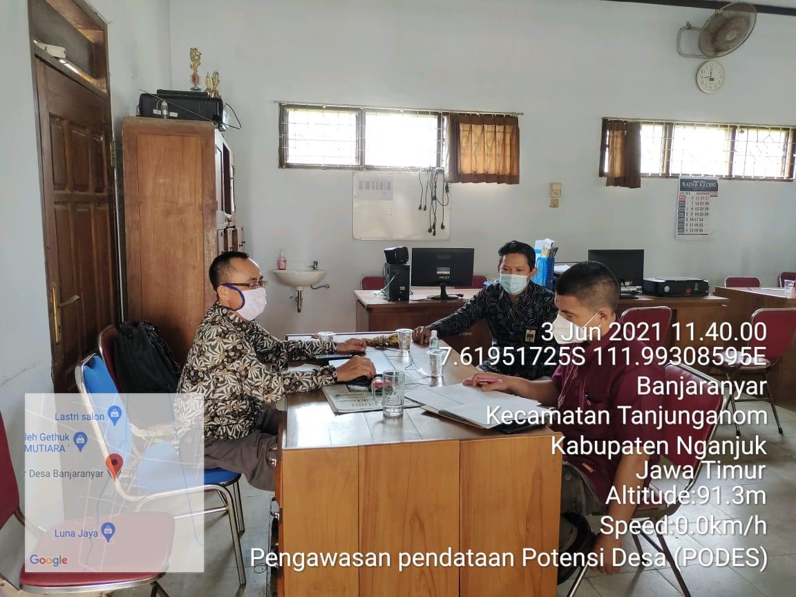  Monitoring of 2021 Village PODES Data Collection in Banjaranyar Village, Tanjunganom