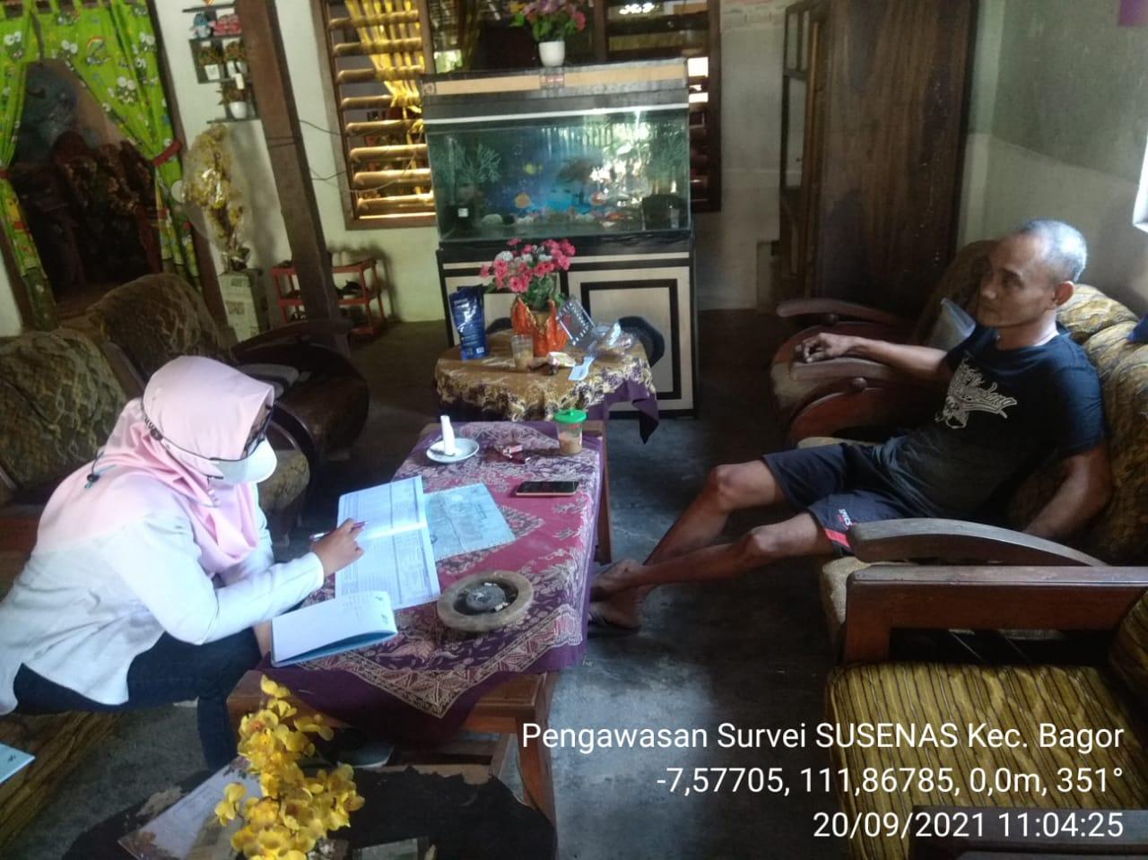 Supervision of the September 2021 Susenas Enumeration in Selorejo Village, Bagor